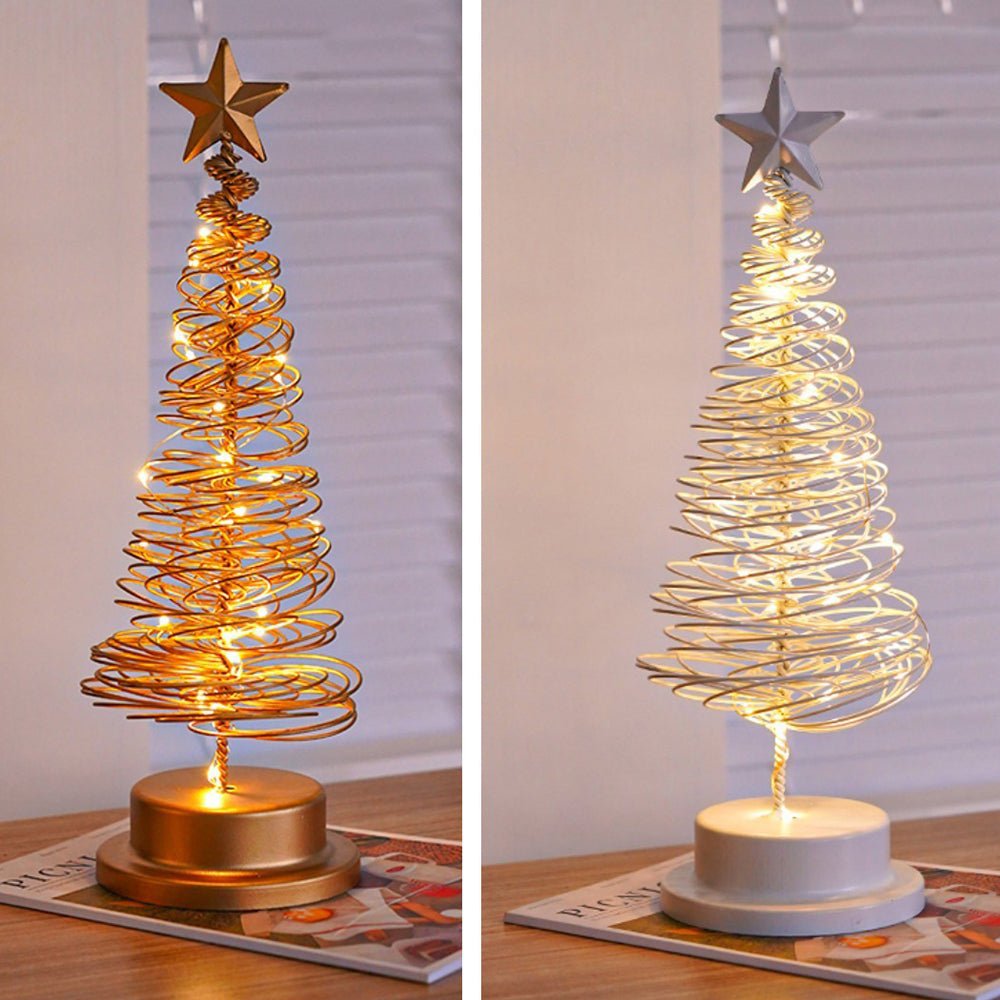 Aurora spirálový LED vánoční stromek s hvězdou (33 cm)
