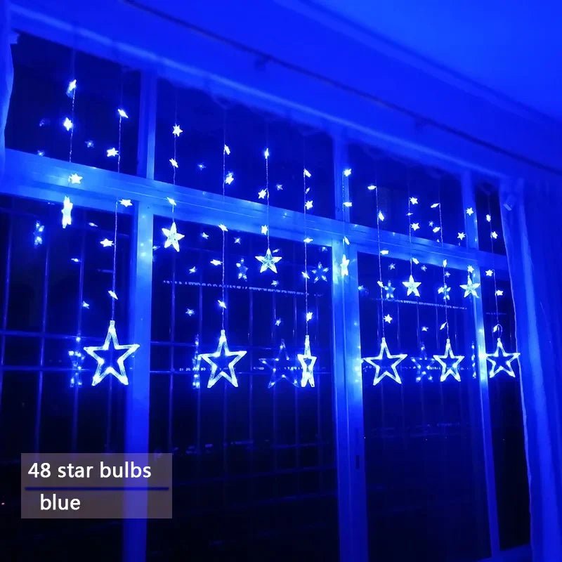 StellarGlow LED Star Light Chain For Cozy Christmas Evenings