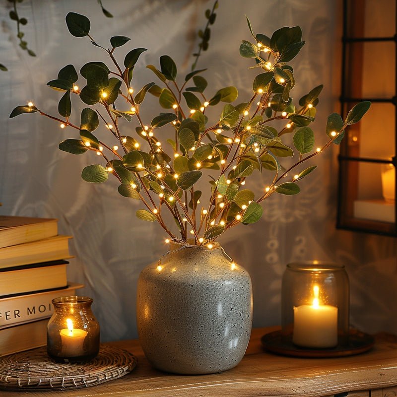 LeafGlow Flexible LED-Zweiglampe mit warmem Lichtton