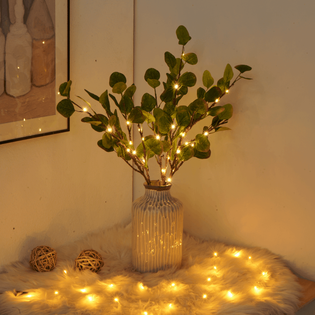 LeafGlow Flexible LED-Zweiglampe mit warmem Lichtton