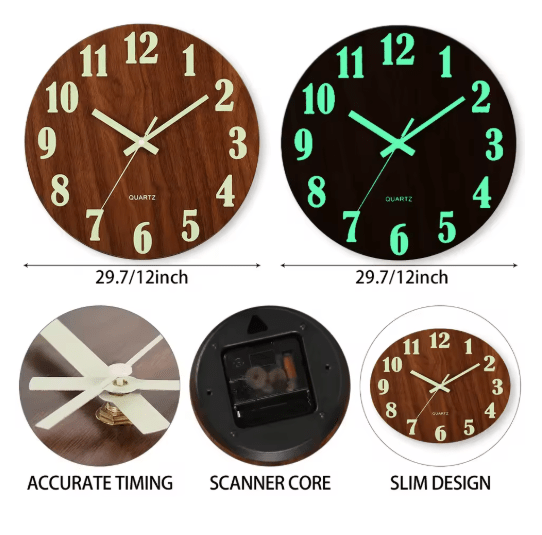 LumaTime Stylish Luminous Digital Wall Clock For Bedroom