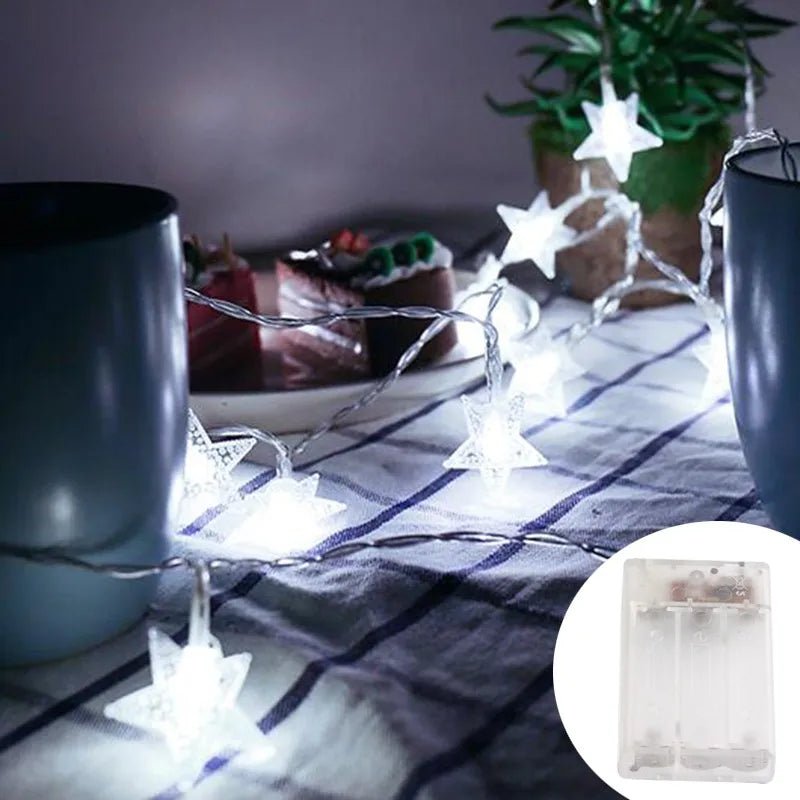 LumaFlare LED řetězová světla s teplým světlem a barevným třpytem