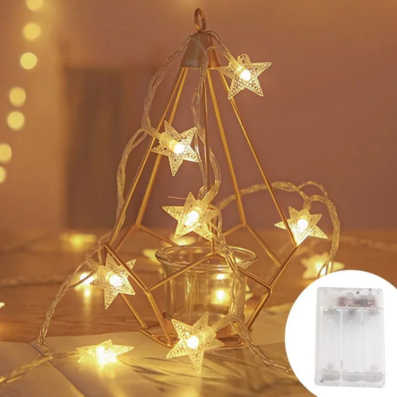 LumaFlare LED řetězová světla s teplým světlem a barevným třpytem