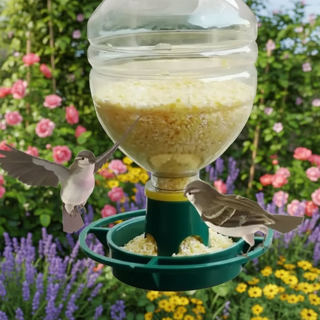 Eco Cycle Bird Feeder With Automatic Recycling Bottle System