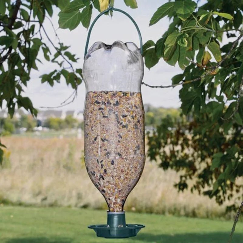 Eco Cycle Bird Feeder With Automatic Recycling Bottle System