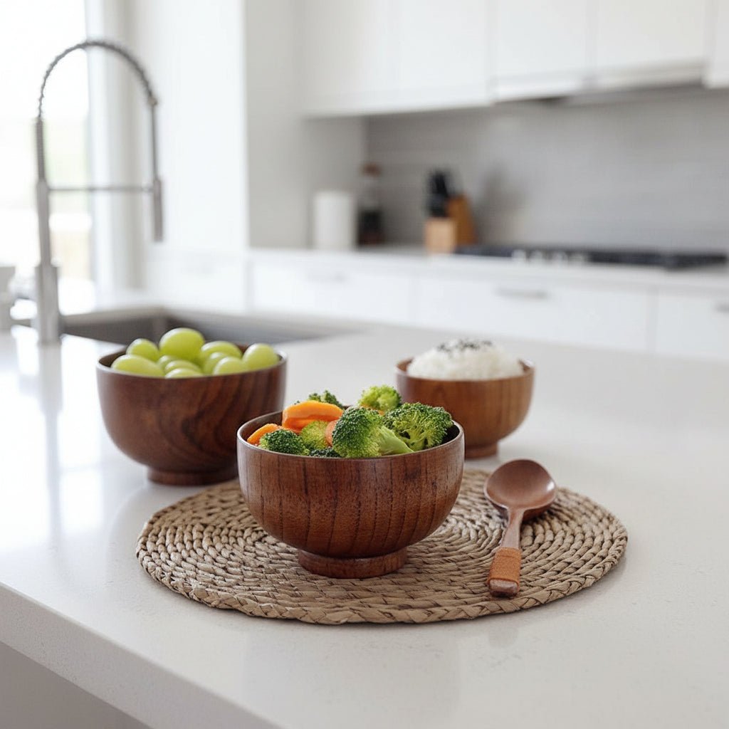 EarthCrest Eco Friendly Wooden Bowl For Plasticless Eating