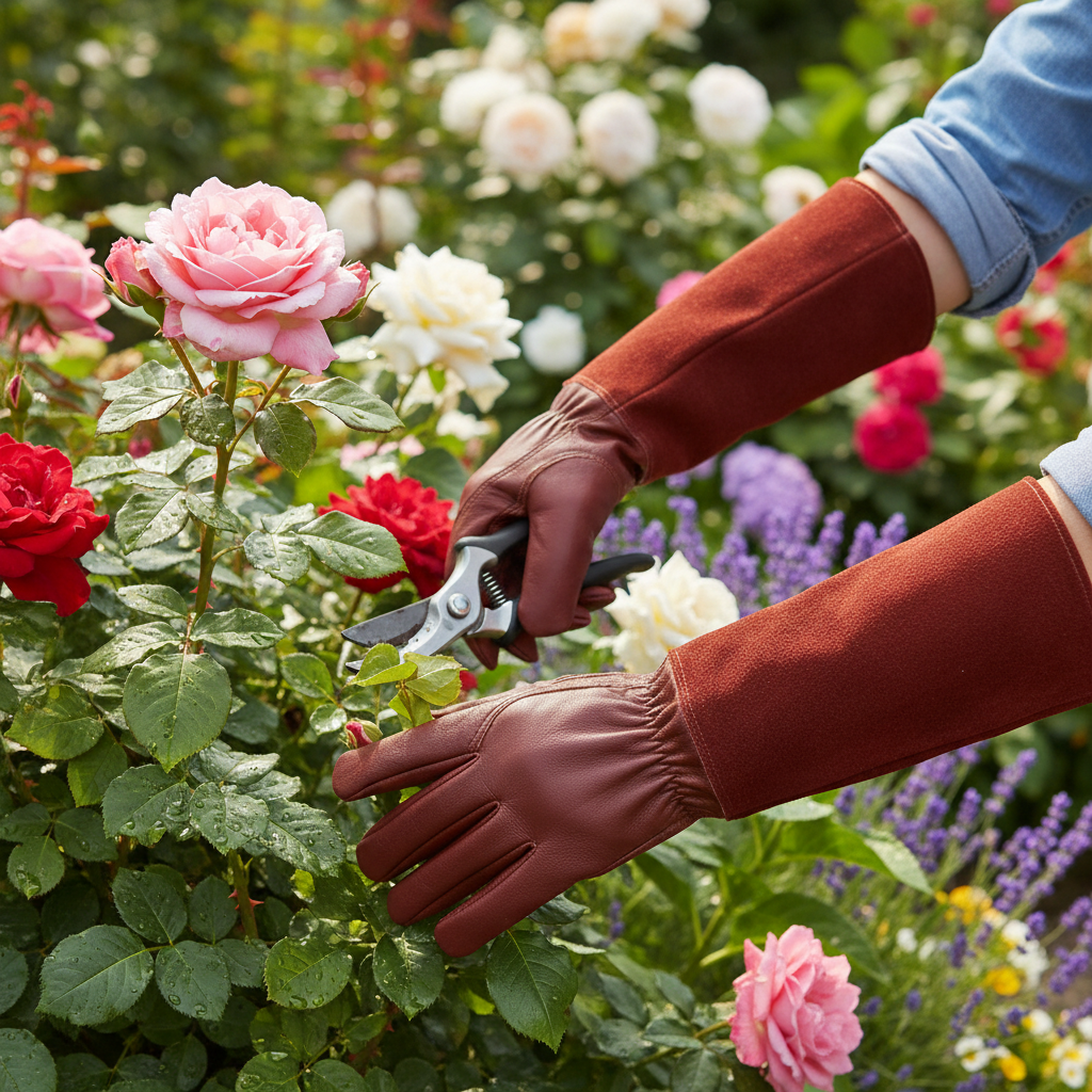 TerraGuard Rugged Garden Gloves With Elastic Wristband For Secure Grip