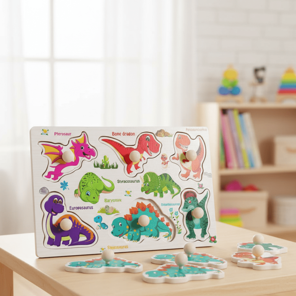 Vzdělávací Montessori dřevěná hračka pro uchopení pro děti