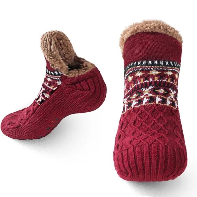 CozyNest Ultra měkké protiskluzové domácí ponožky pro teplé pohodlí