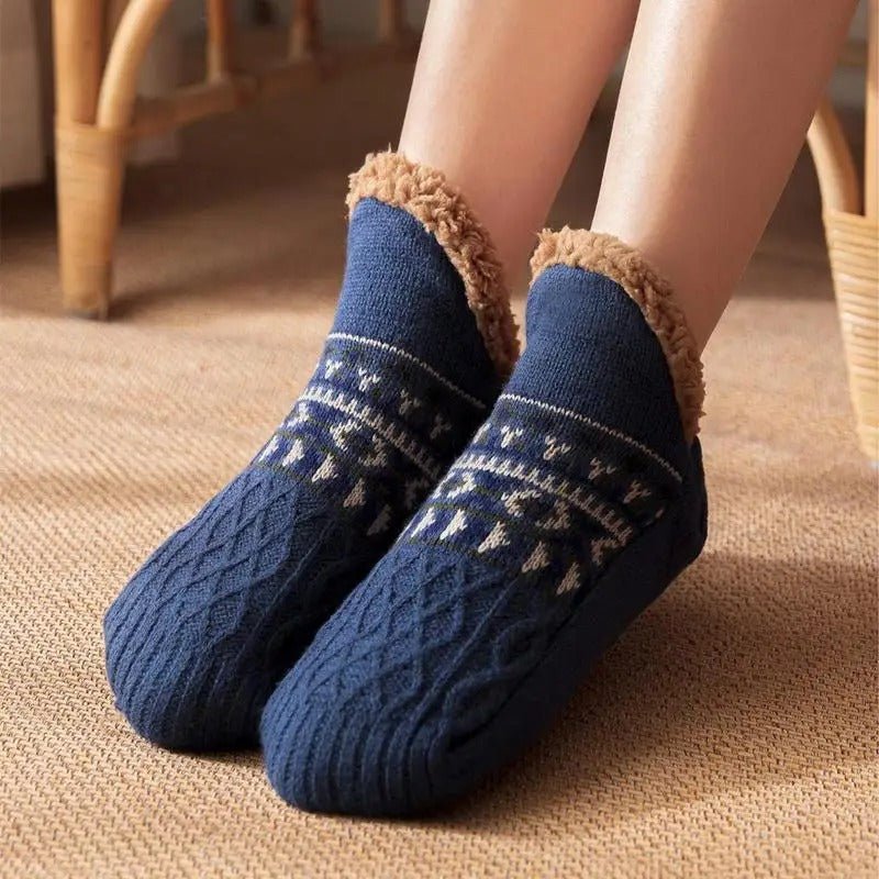 CozyNest Ultra měkké protiskluzové domácí ponožky pro teplé pohodlí