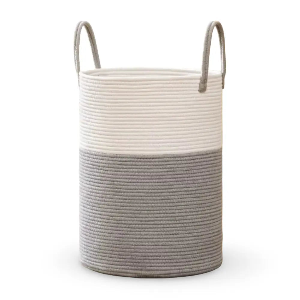 58L Foldable Laundry Basket Crafted From Cotton With Sturdy Handles