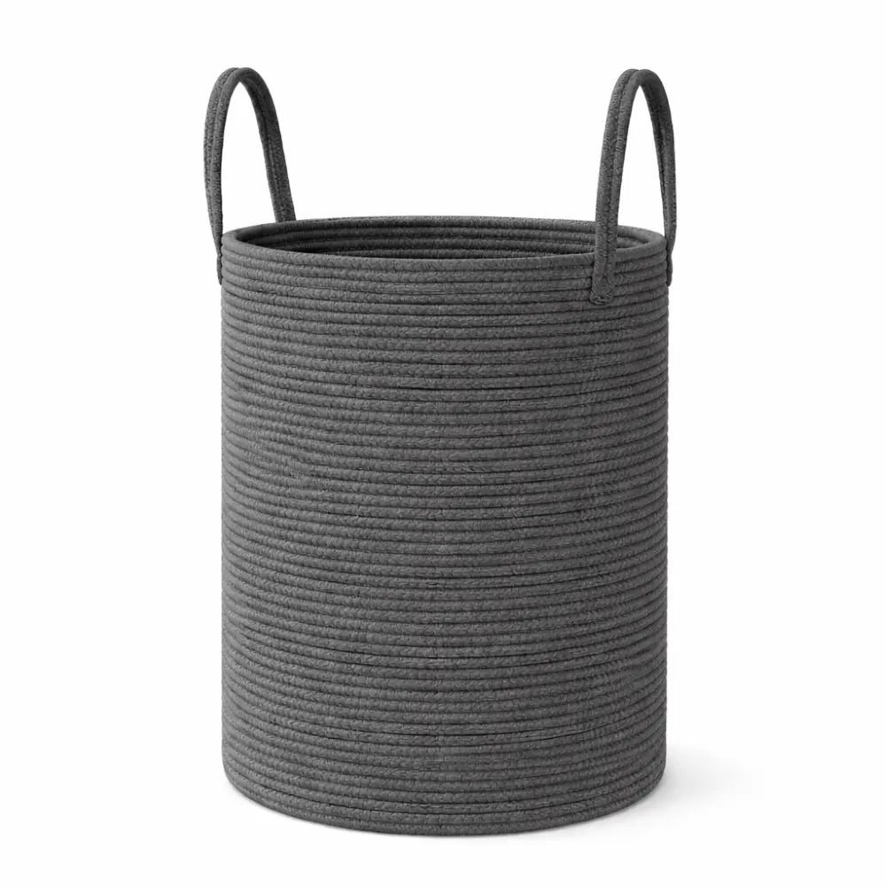 58L Foldable Laundry Basket Crafted From Cotton With Sturdy Handles
