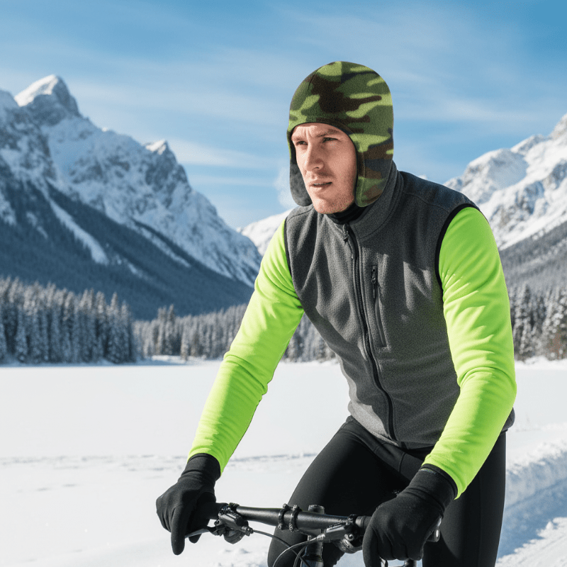 PolarTherm fleecová čepice Twin s ochranou uší pro cyklistiku a zimní sporty