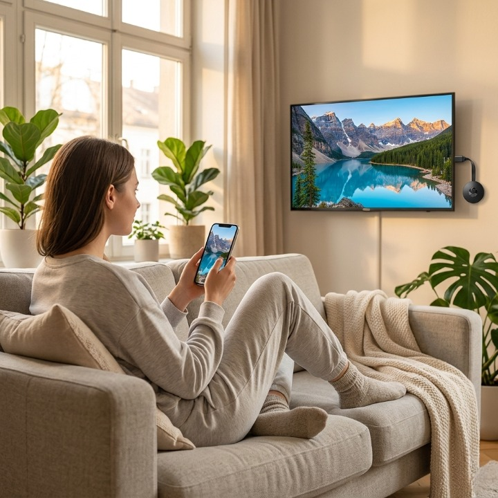 Bezprzewodowy adapter HDMI 1080P do lustrzanego odbicia obrazu ze smartfona lub tabletu na telewizor