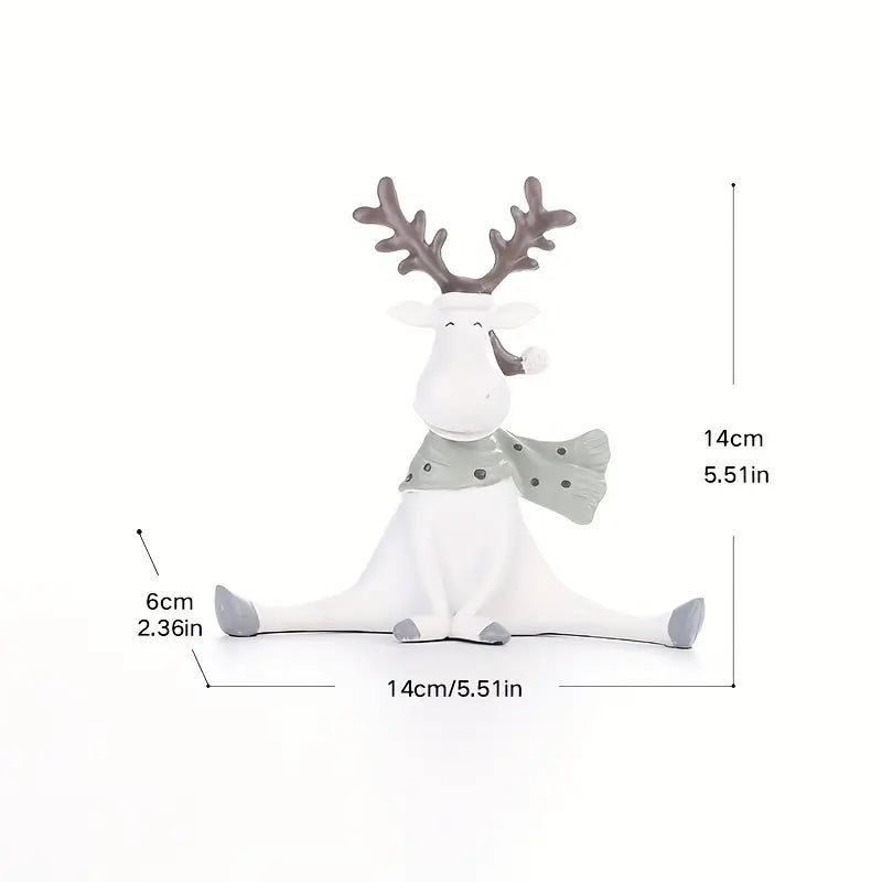 Reindeer Charm: Hand-Painted Figure With Scarf (14 cm)