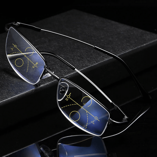 AstraVision Visionary Multifocal Glasses With Automatic Adjustment And Blue Filter | Fervei