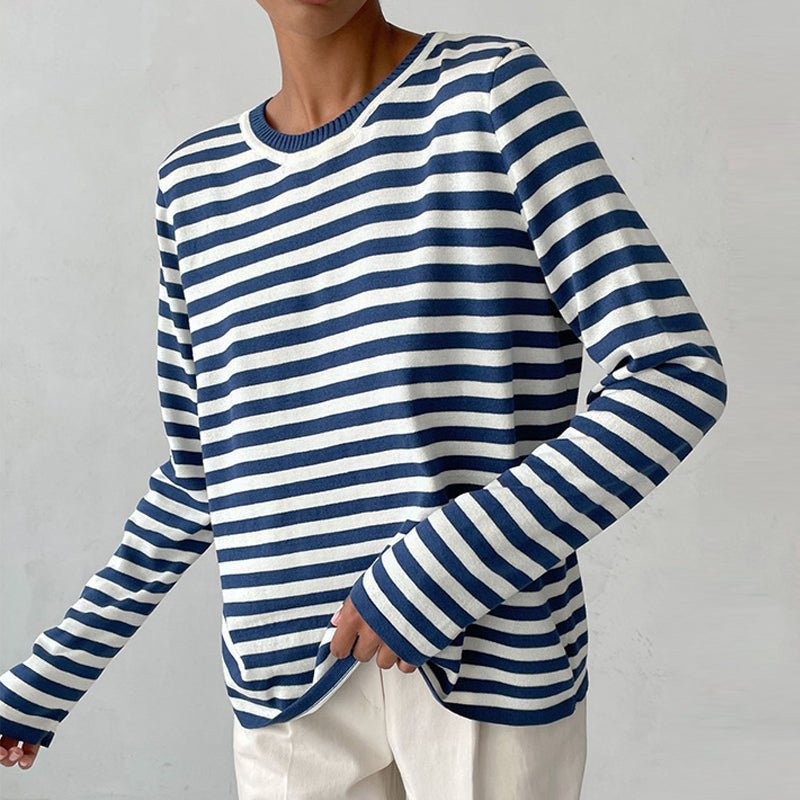 LumaStripe Striped Long-Sleeve Shirt for Women Made of Soft Material