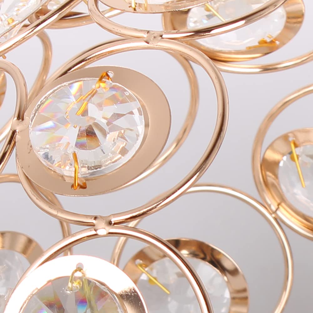 Nowoczesna luksusowa okrągła lampa sufitowa LED Astra z kryształami