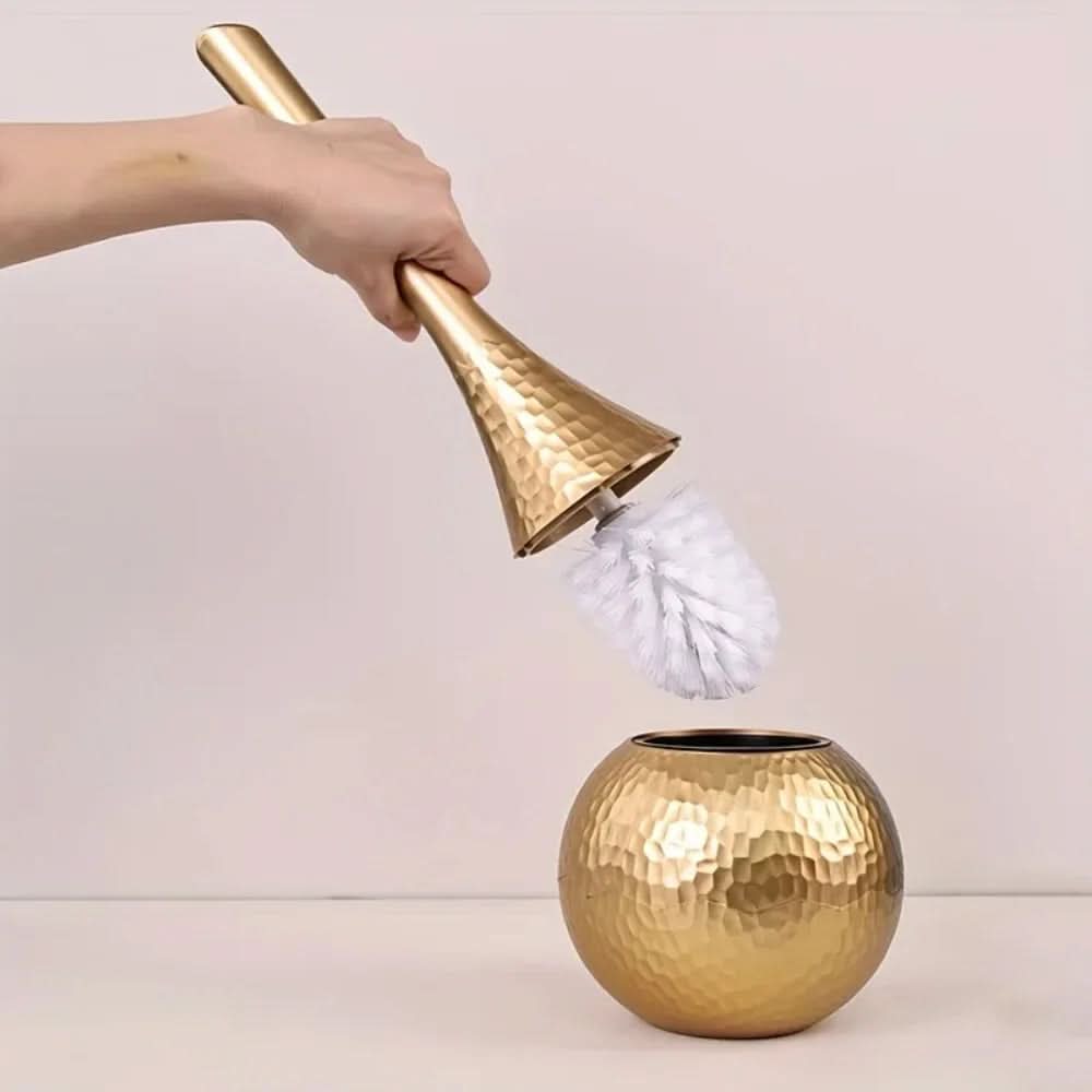 AureaLux Elegantní toaletní kartáč v moderním zlatém designu pro styl a hygienu