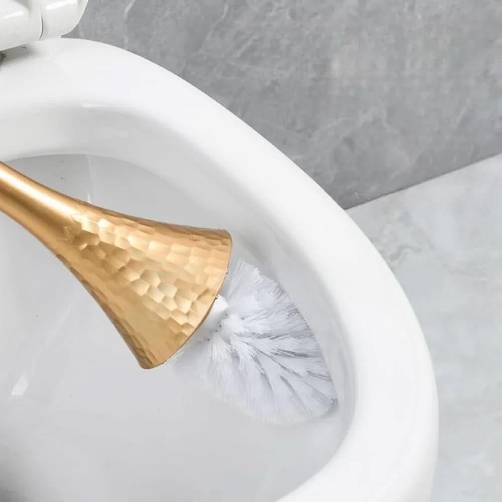 AureaLux Elegantní toaletní kartáč v moderním zlatém designu pro styl a hygienu