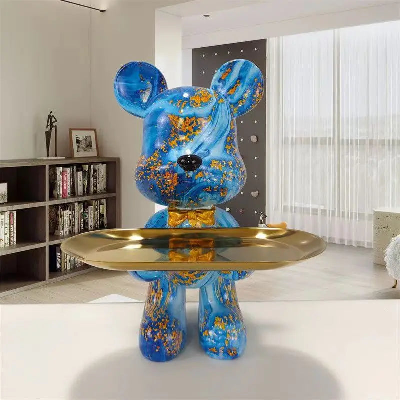 StreetPaws Graffiti Bear Sculpture Decor For Modern Home Or Desk
