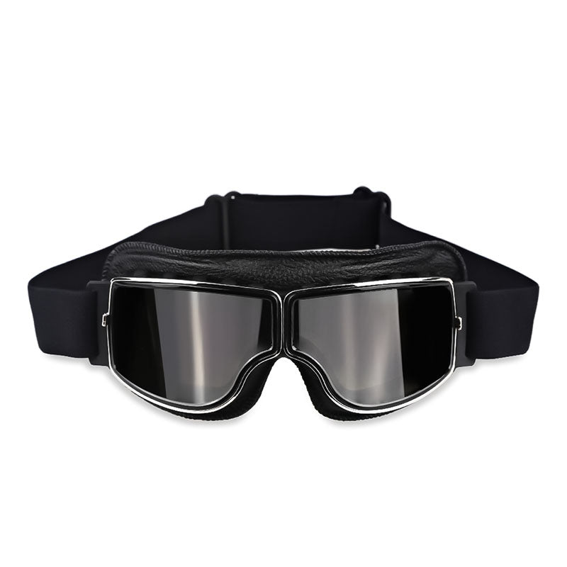 Retro Motorcycle Goggles for Glasses Wearers, Anti-Fog, UV Protection