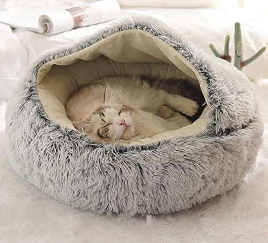 Měkký luxusní košík CozyPaw pro kočky a malé psy