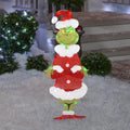 Aurora Grinch Garden Decor With LED Lights For Christmas Outdoor Scene