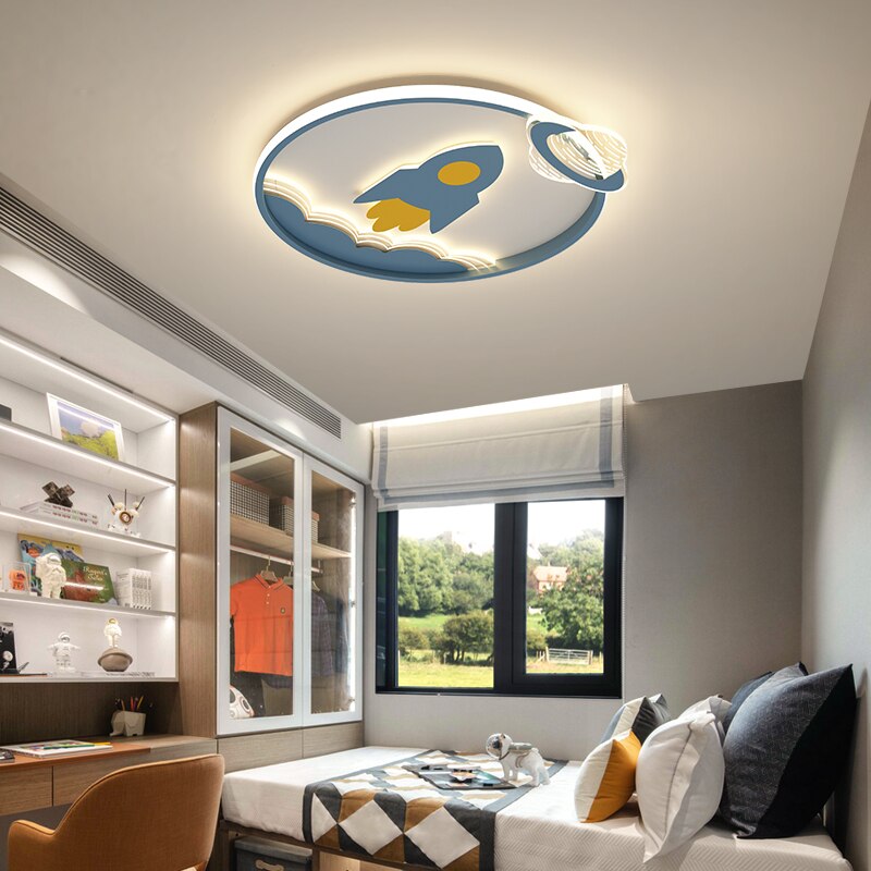 NebulaPulse Kinder LED Kronleuchter Dimmbar Blau oder Pink