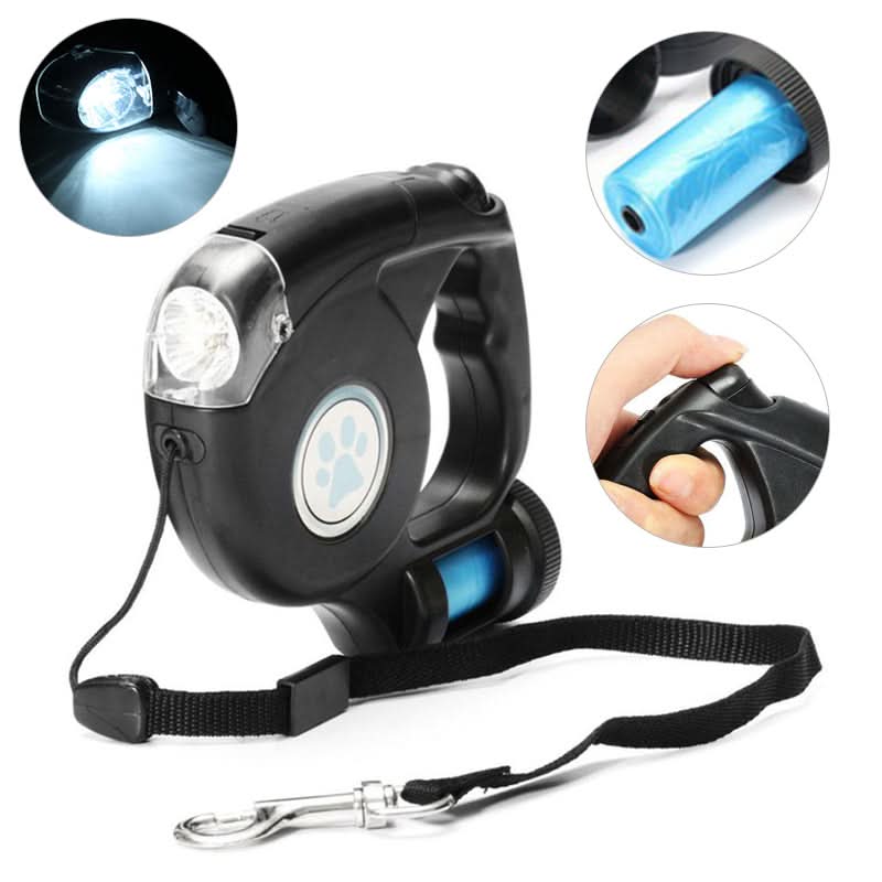LumenStride LED Dog Leash With Integrated Flashlight For Safe Walks