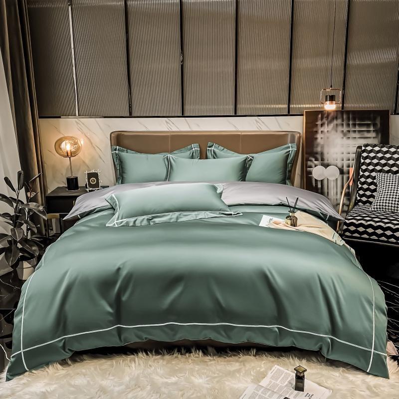 Kaelyn Egyptian Cotton Hotel Bedding Set With Trim Details