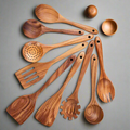 Teak Utensil Set For Everyday Cooking And Kitchen Tasks