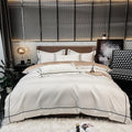 Kaelyn Egyptian Cotton Hotel Bedding Set With Trim Details