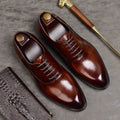 FusionFit Men's Oxford Shoes Made From Real Leather Classic