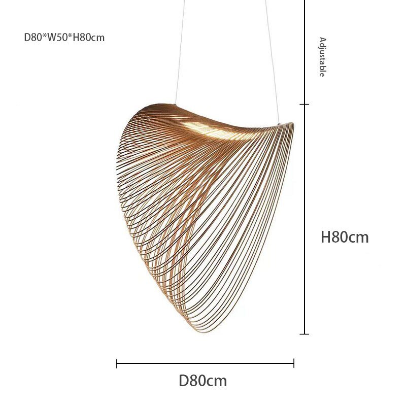 Aurra Scandi Abstract Pendant Light Suspended Nordic Ceiling Fixture