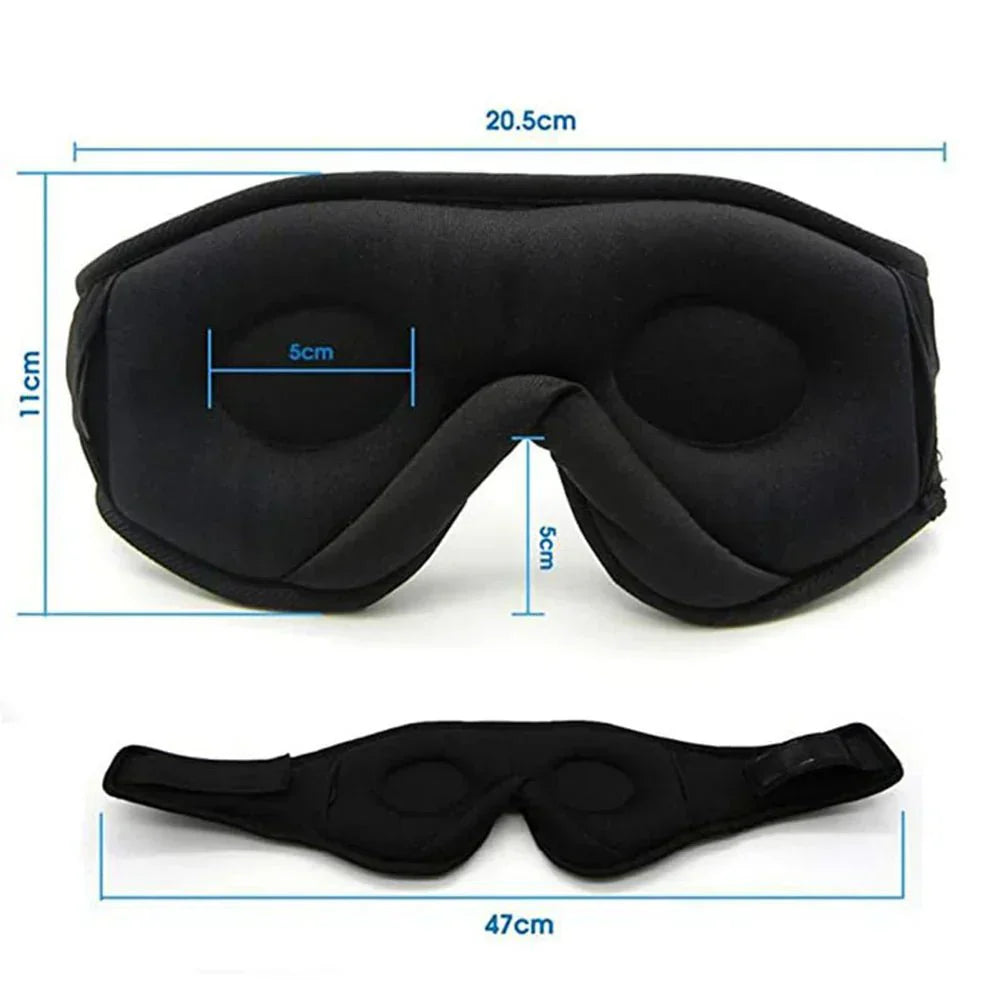 SomnoEase Maschera per Dormire Bluetooth con Musica e Design 3D Confortevole