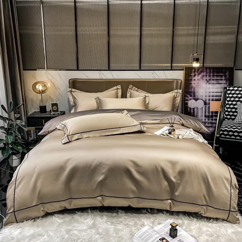 Kaelyn Egyptian Cotton Hotel Bedding Set With Trim Details