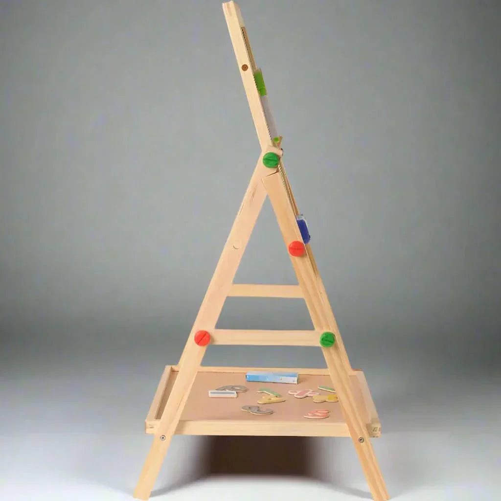 BrightSketch Duo Justerbar Tavle og Whiteboard Staffeli til Børn