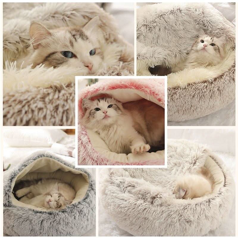 Měkký luxusní košík CozyPaw pro kočky a malé psy