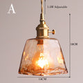 Corvin Brass And Amber Glass Pendant Light