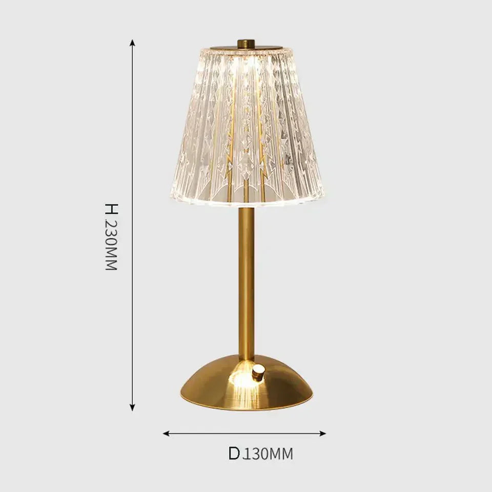 Aurelia Table Lamp in Acrylic and Metal Finish for Glow