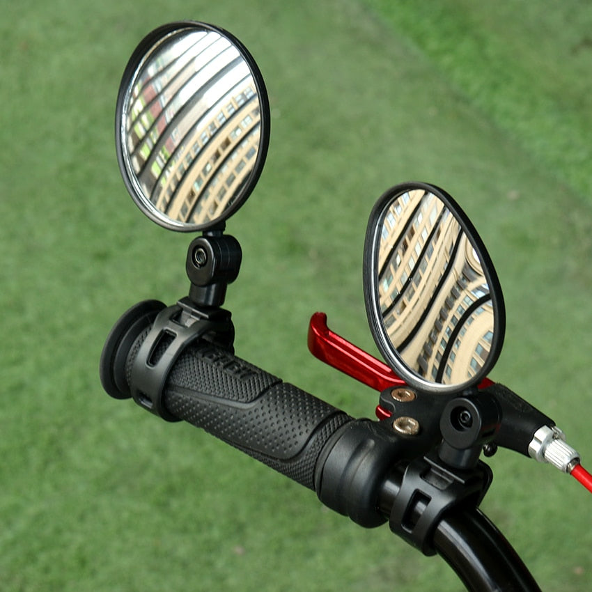 360° Adjustable Bicycle Mirror Handlebar Rearview Mirror Round Oval Safety