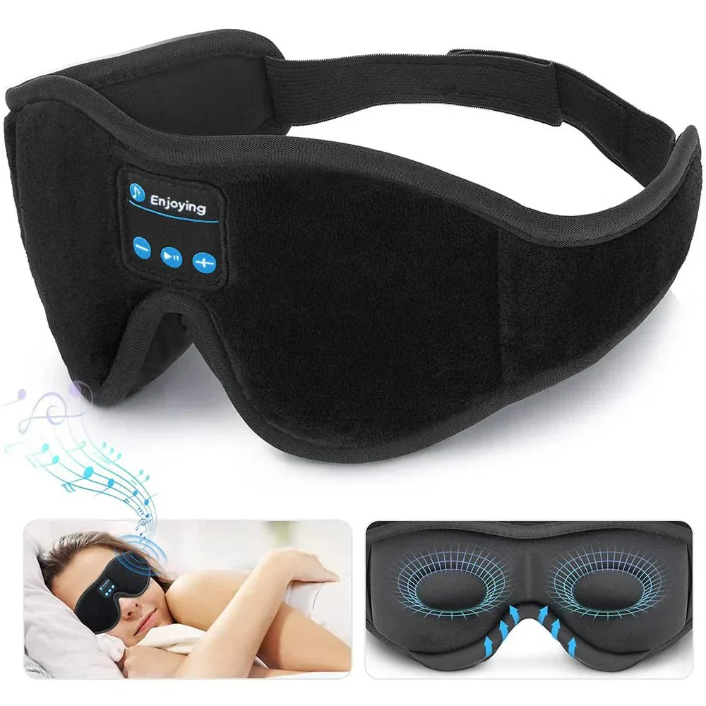 SomnoEase Maschera per Dormire Bluetooth con Musica e Design 3D Confortevole