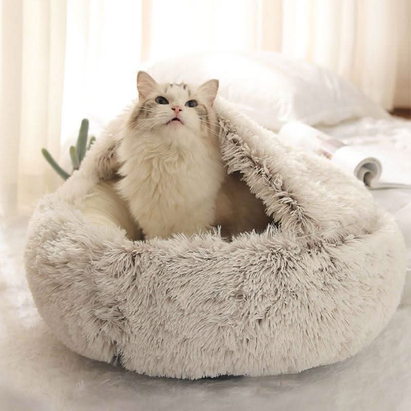 Měkký luxusní košík CozyPaw pro kočky a malé psy