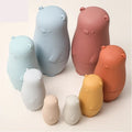 BrightNest Stackable Silicone Nesting Dolls for Fine Motor Skills