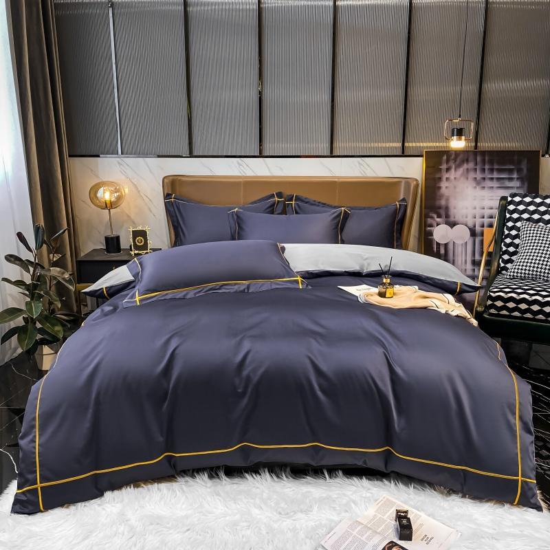 Kaelyn Egyptian Cotton Hotel Bedding Set With Trim Details