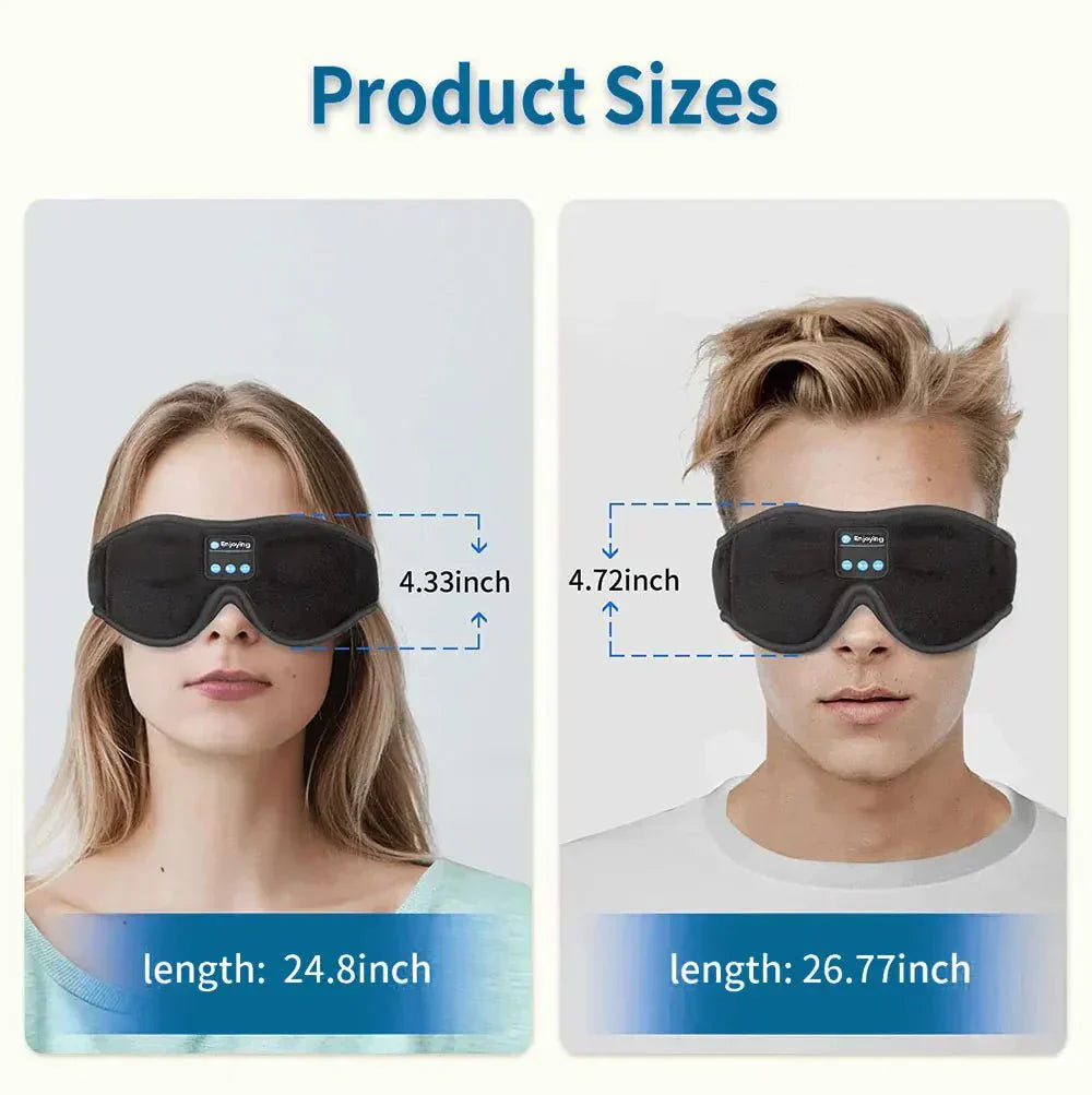 SomnoEase Maschera per Dormire Bluetooth con Musica e Design 3D Confortevole