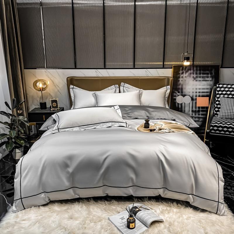 Kaelyn Egyptian Cotton Hotel Bedding Set With Trim Details