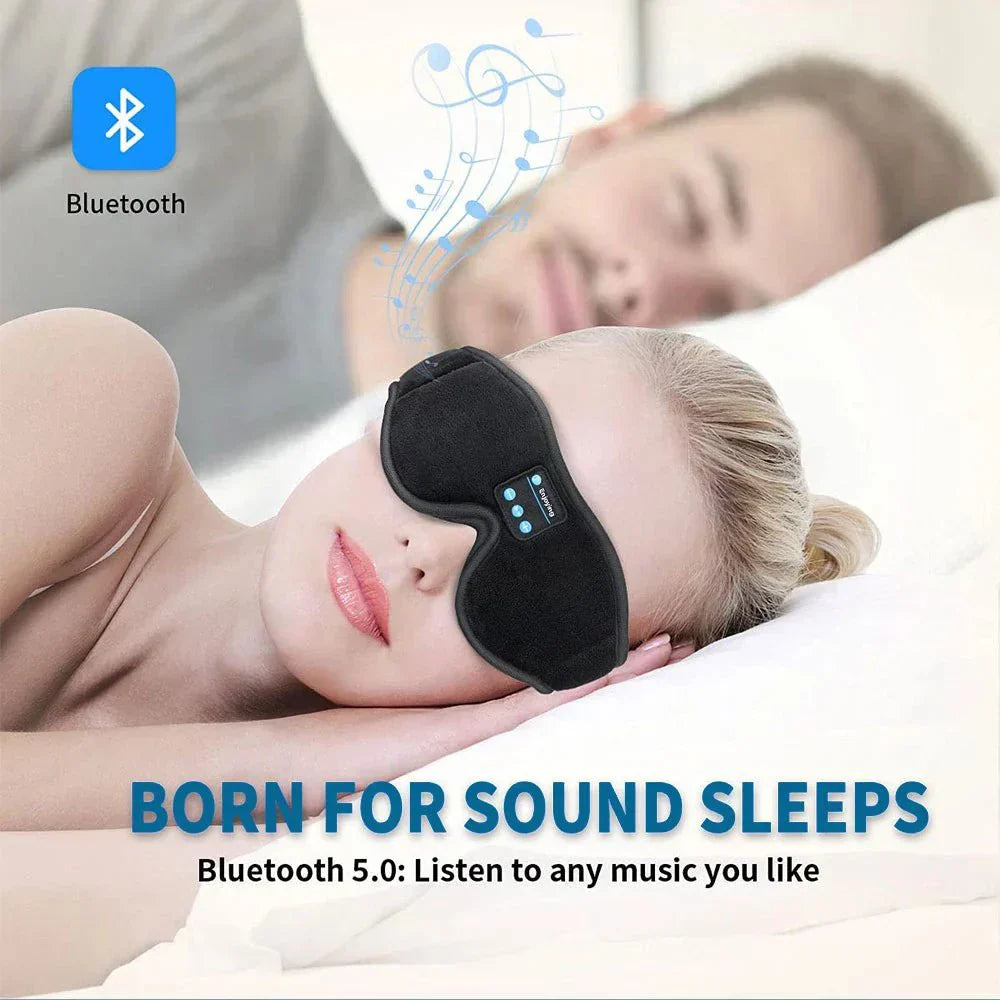 SomnoEase Maschera per Dormire Bluetooth con Musica e Design 3D Confortevole