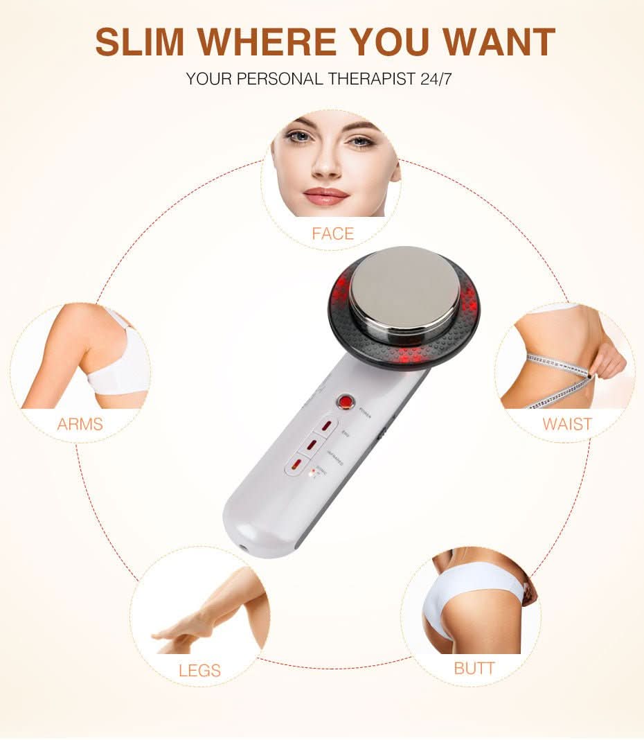 VivaShape Brûleur 3-en-1 De Cellulite Et Graisse Avec EMS Ultrasons Et Infrarouge